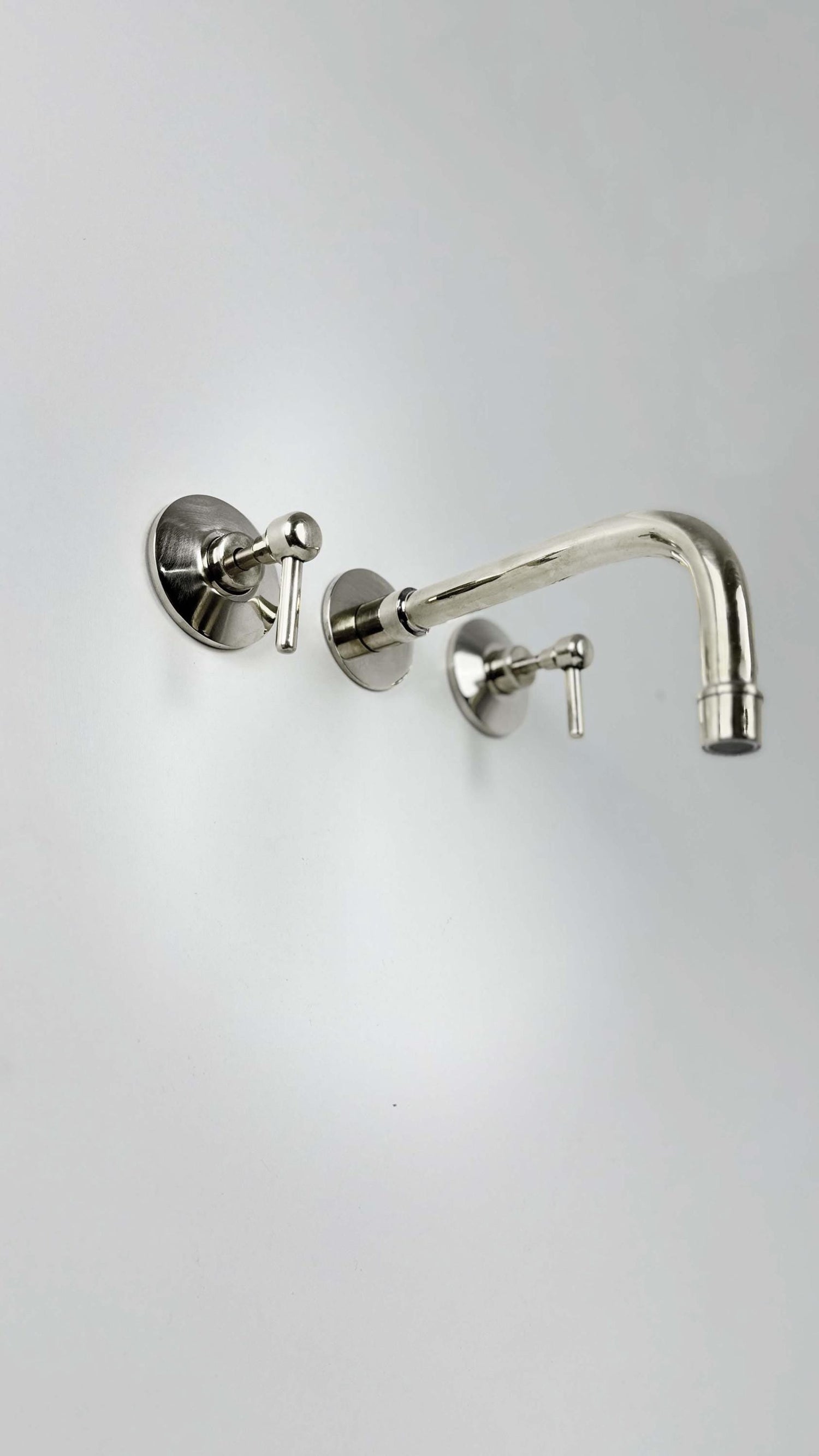 Brushed Nickel Bathroom Faucet - Wall Mount Faucet