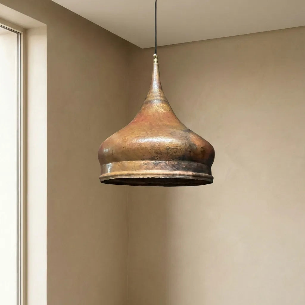 Copper hanging Light, vintage Copper Island Pendant lights