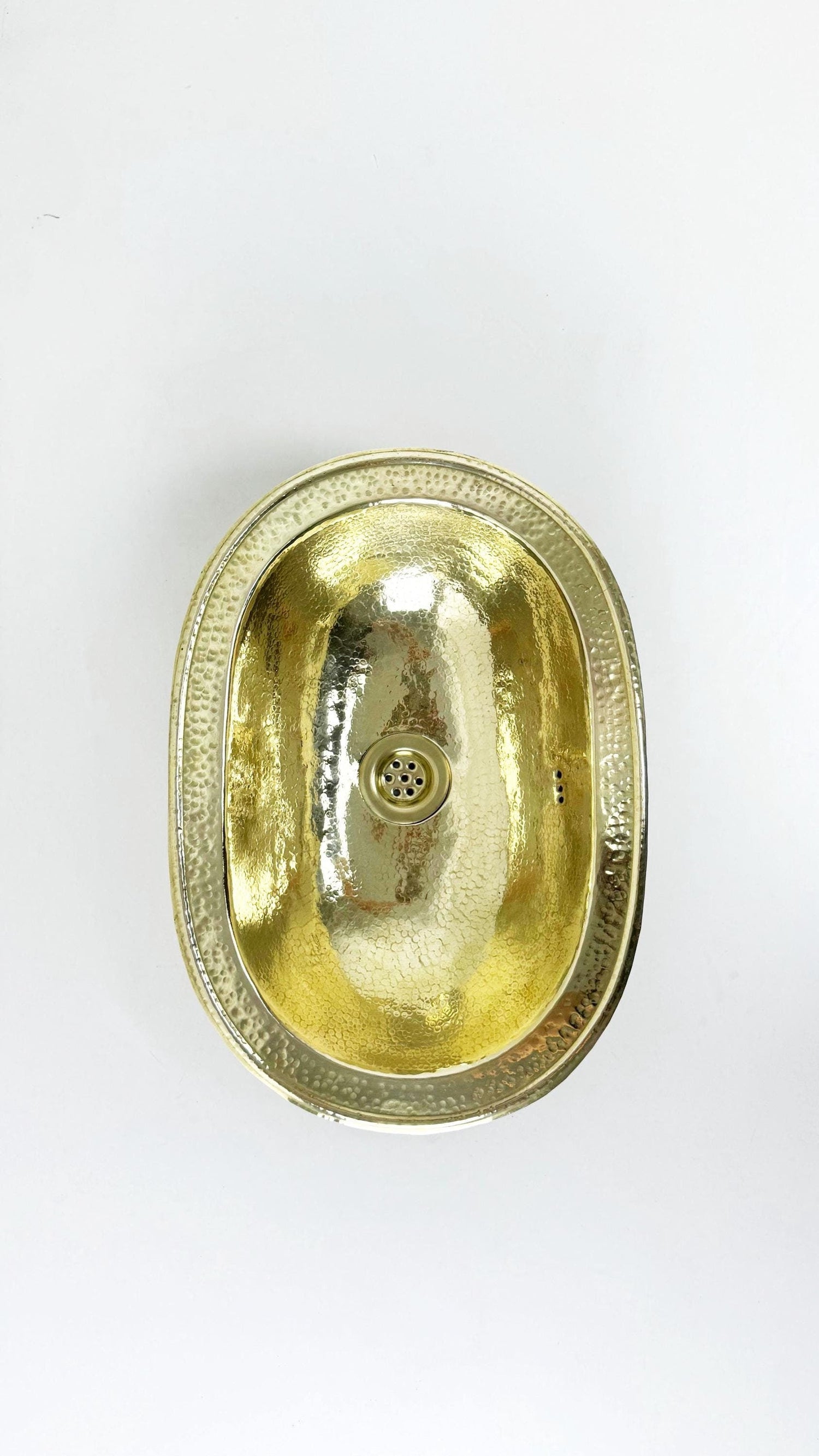 Hammered Brass Bathroom Sink , Drop-in Bathroom Sinks
