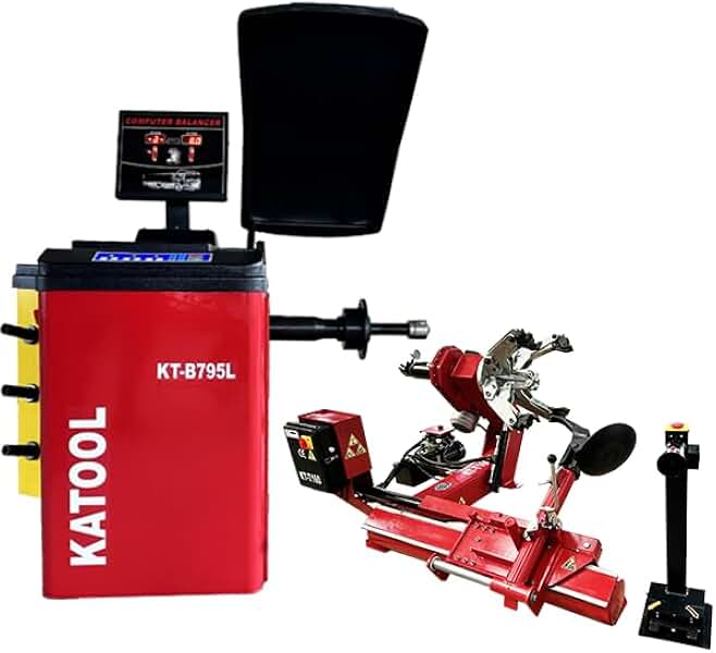 KATOOL Tire Changer and Wheel Balancer Machine Combo KT-160T+KT-795 Truck Tire Changer and Tire Balancing Machine Heavy Duty Equipments Repair Tools