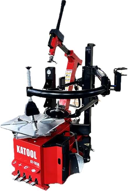 KATOOL Tilt Back Tire Changer Machine 2.0HP Big Turn Table Double Assist Tire Machine Tire Changer for Home Garage and Shop KT-T850