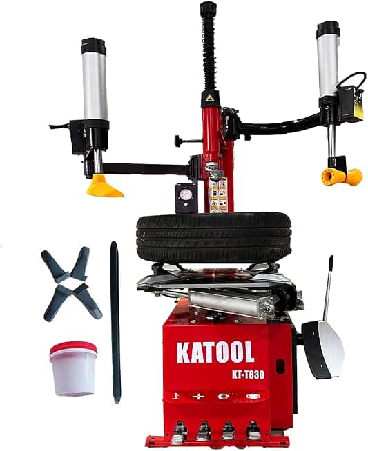 KATOOL 2.0HP Tire Changer Machine with Bead Blaster Double Assist Arm Rim Clamp 14