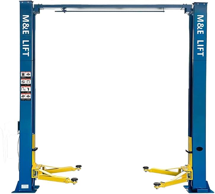 ME 9000lbs 2 Post Lift Clearfloor Lifts Max. Lifting Height 74.8