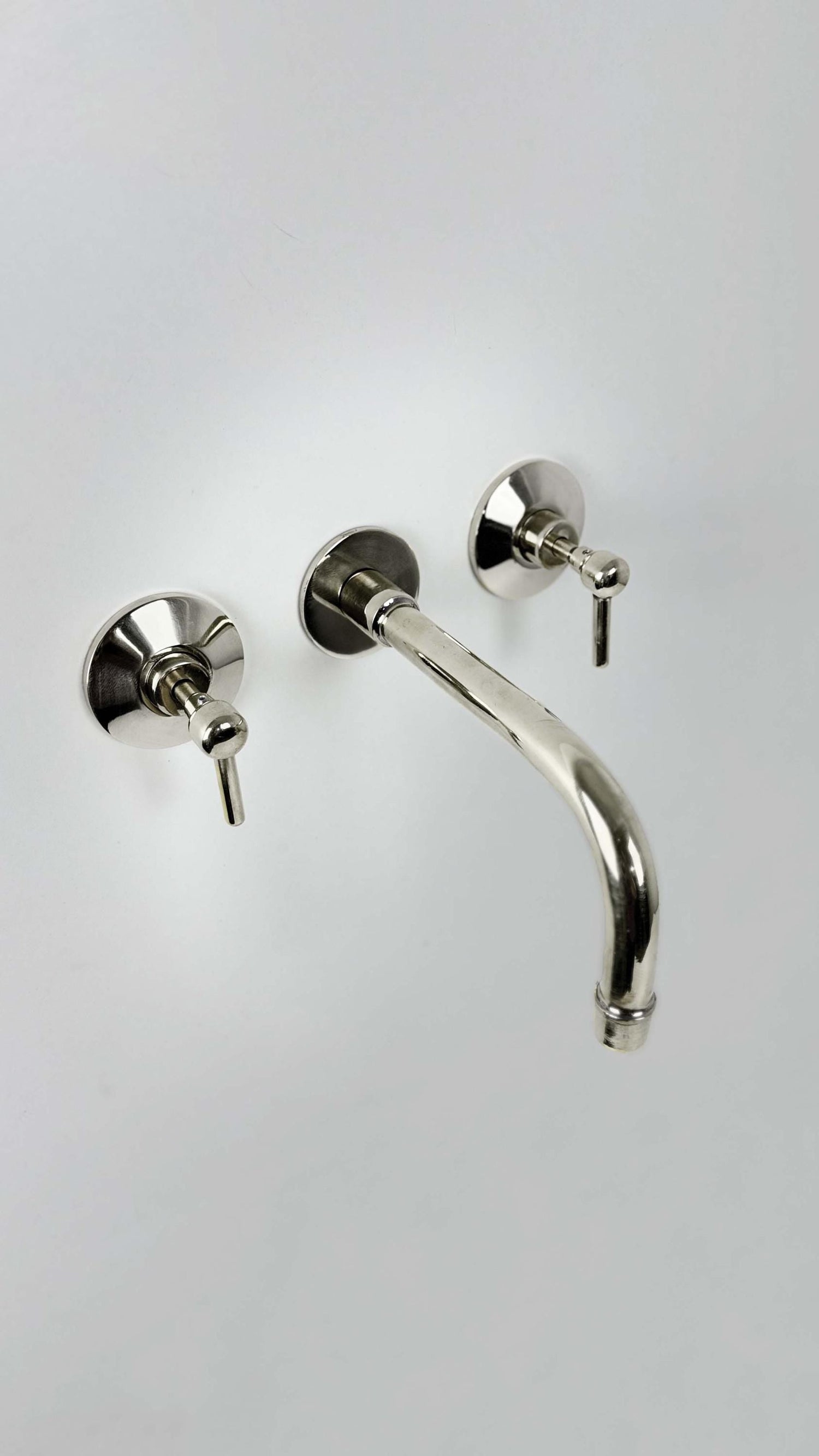 Brushed Nickel Bathroom Faucet - Wall Mount Faucet