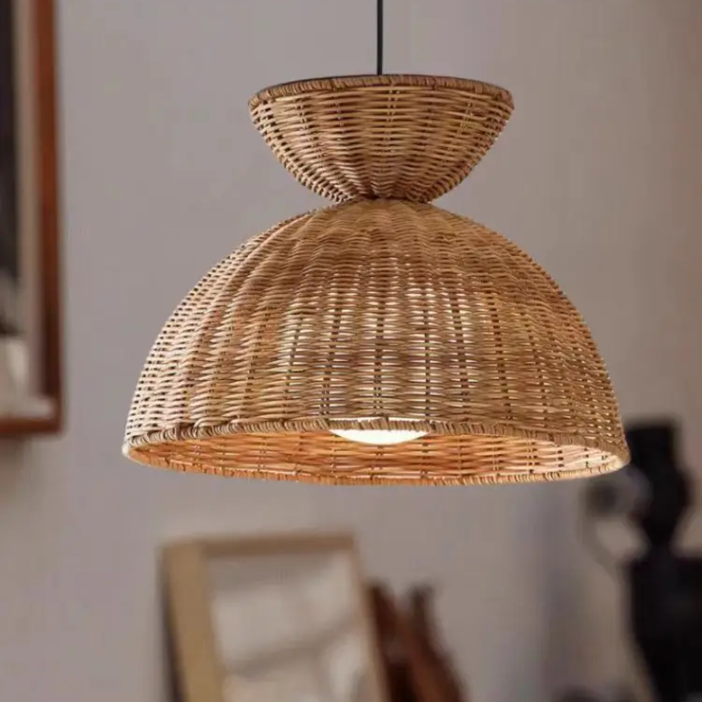 Liz Rattan Pendant Light