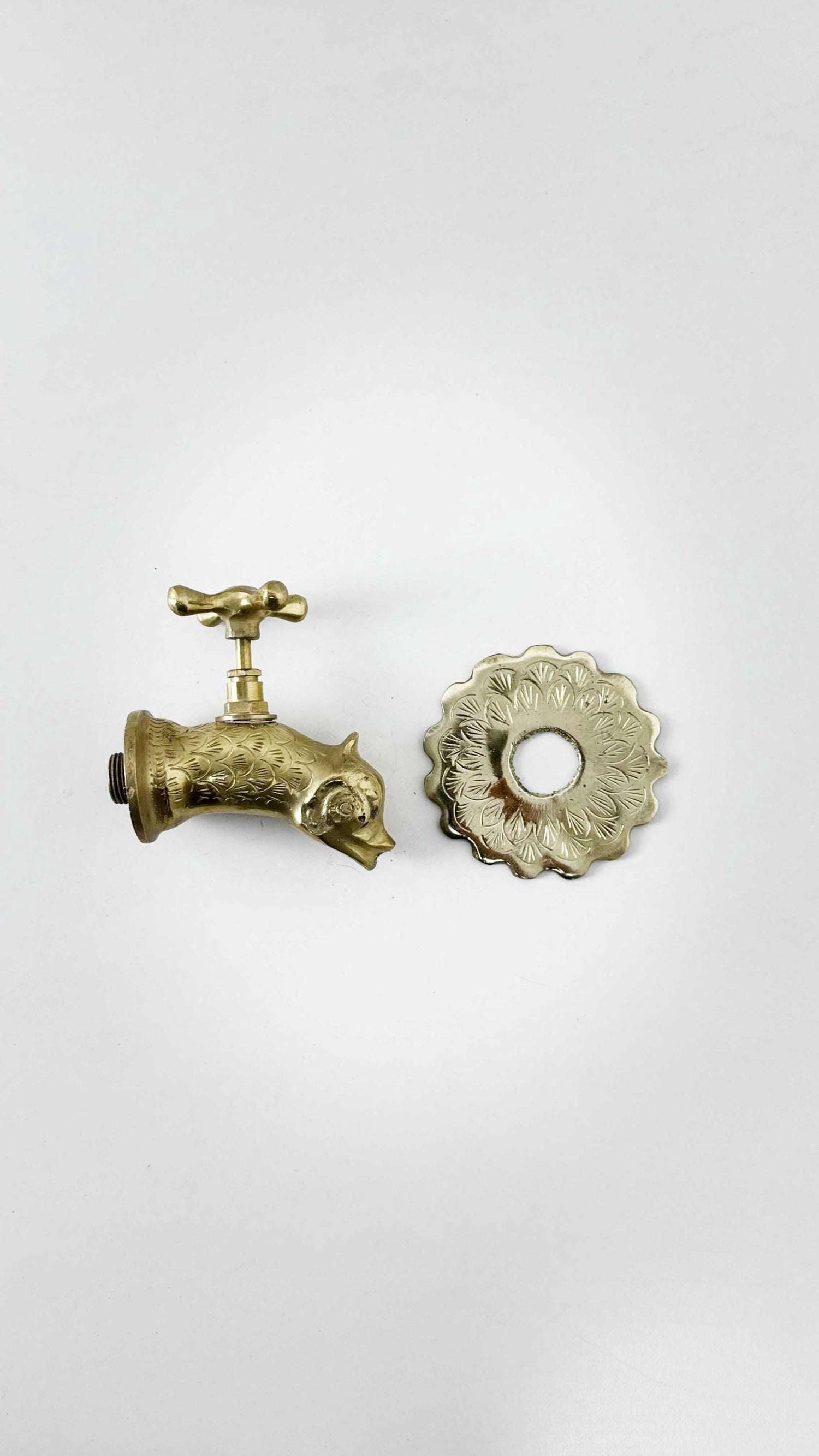 Wall Mount Faucet, Unlacquered Brass Water Tap