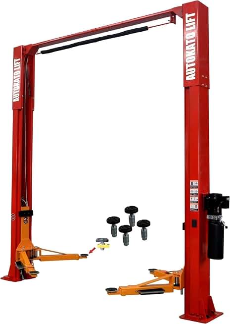 KATOOL 4.0HP 12000lbs 2 Post Lift Extra Height 167inch 220V Motor Two Post Clear Floor Car Lift Auto Lift Truck Lift Two Post Lift (M120)