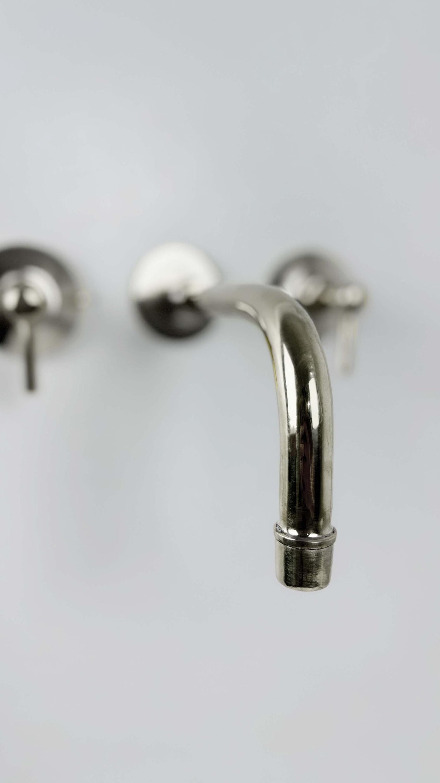 Brushed Nickel Bathroom Faucet - Wall Mount Faucet