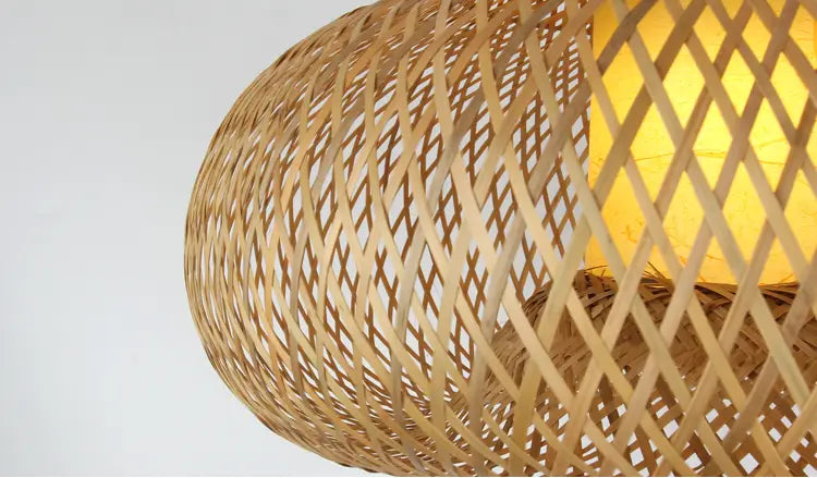 Pastoral Country Handwoven Bamboo Pendant Light Shade