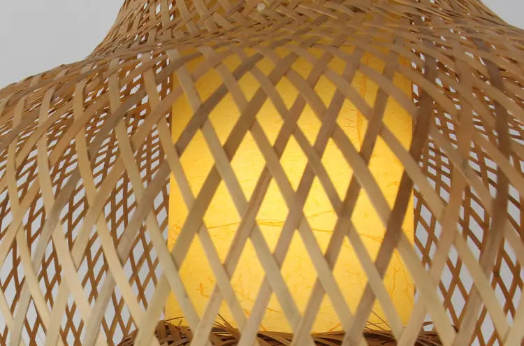 Pastoral Country Handwoven Bamboo Pendant Light Shade