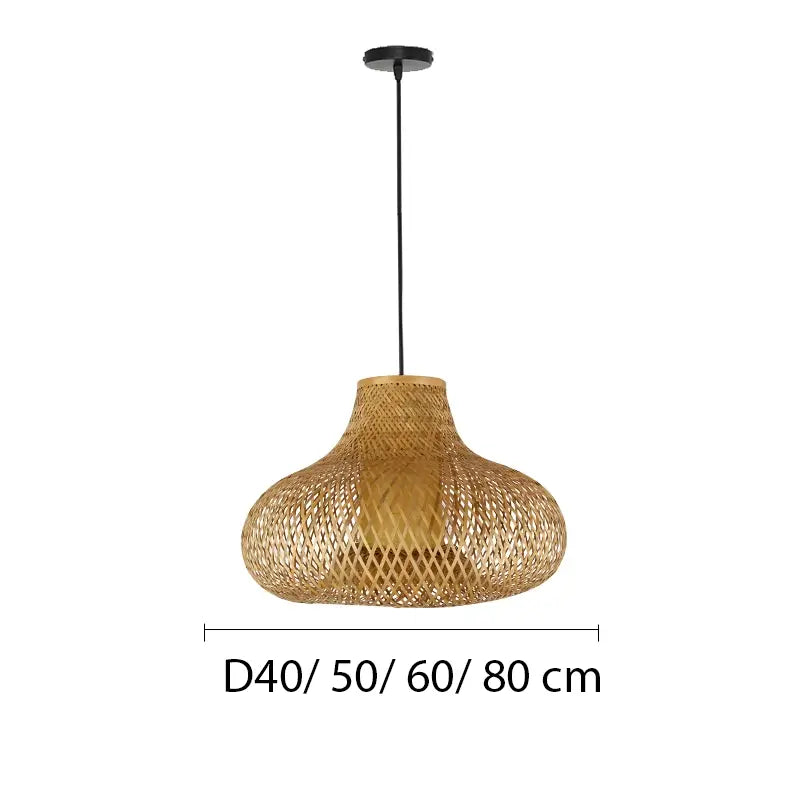 Pastoral Country Handwoven Bamboo Pendant Light Shade