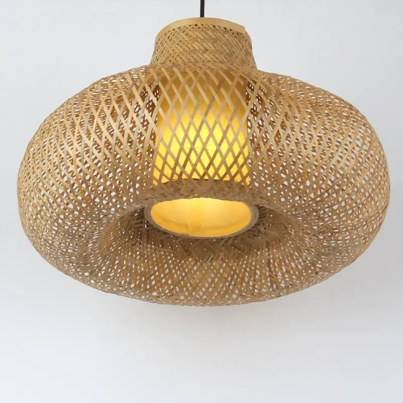 Pastoral Country Handwoven Bamboo Pendant Light Shade