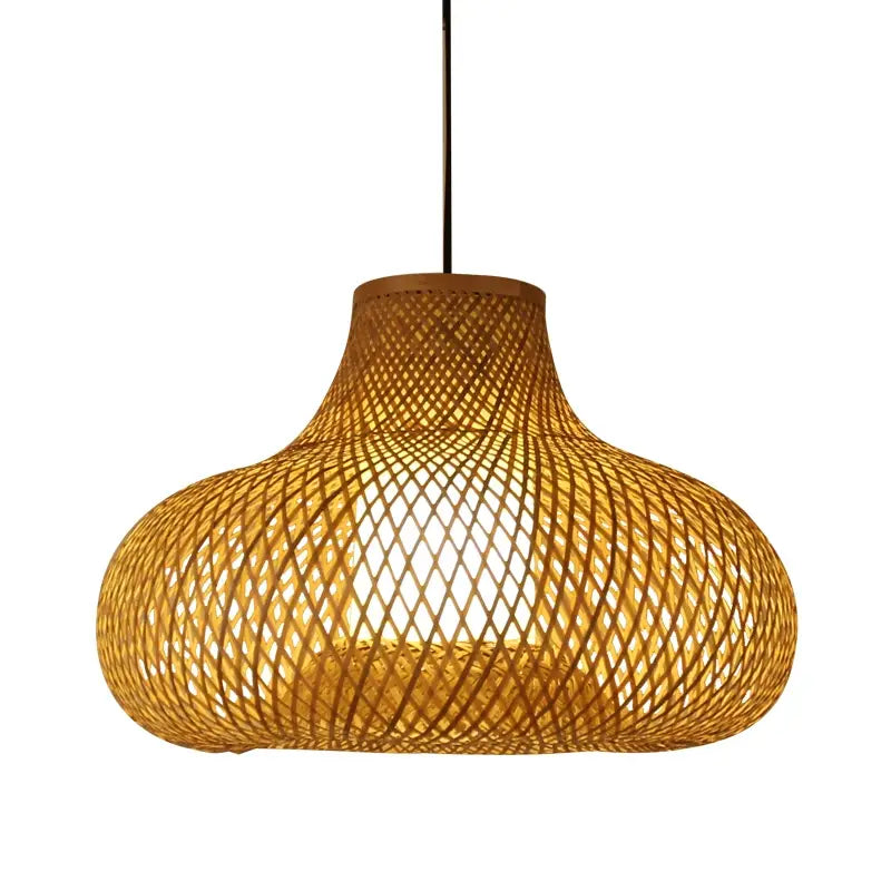 Pastoral Country Handwoven Bamboo Pendant Light Shade