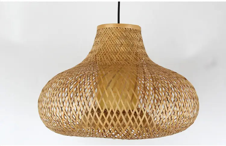 Pastoral Country Handwoven Bamboo Pendant Light Shade