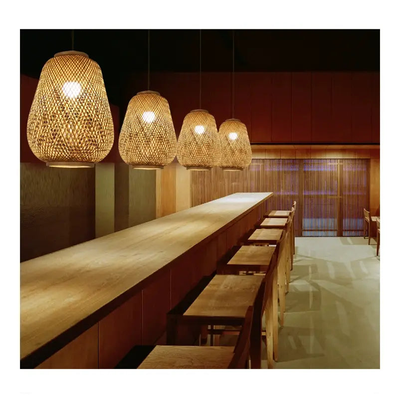 Bambuvalaisin Lauha Bamboo Woven Pendant Light Shade