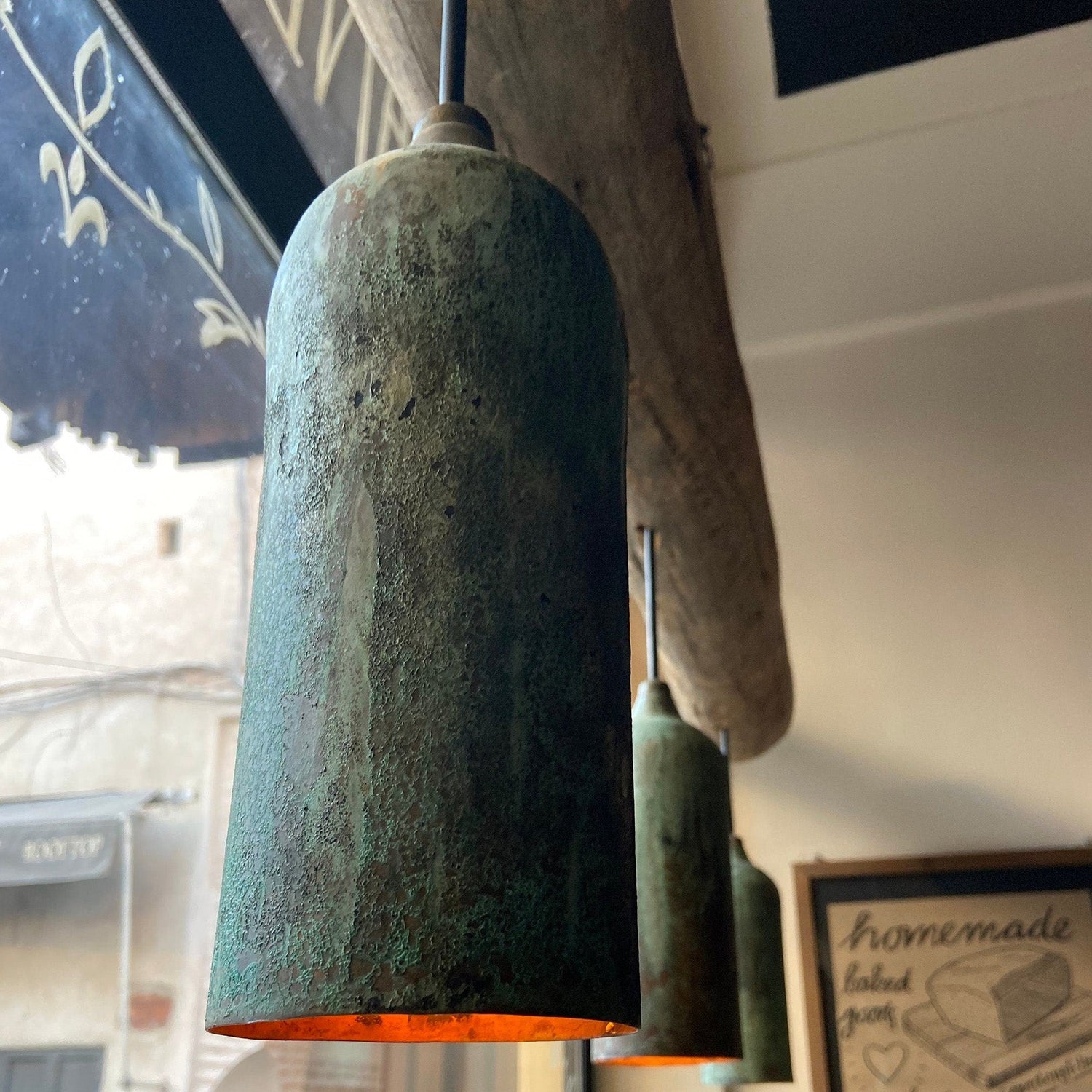Copper Verdigris Pendant Light, Copper Pendant Lights for Kitchen Island