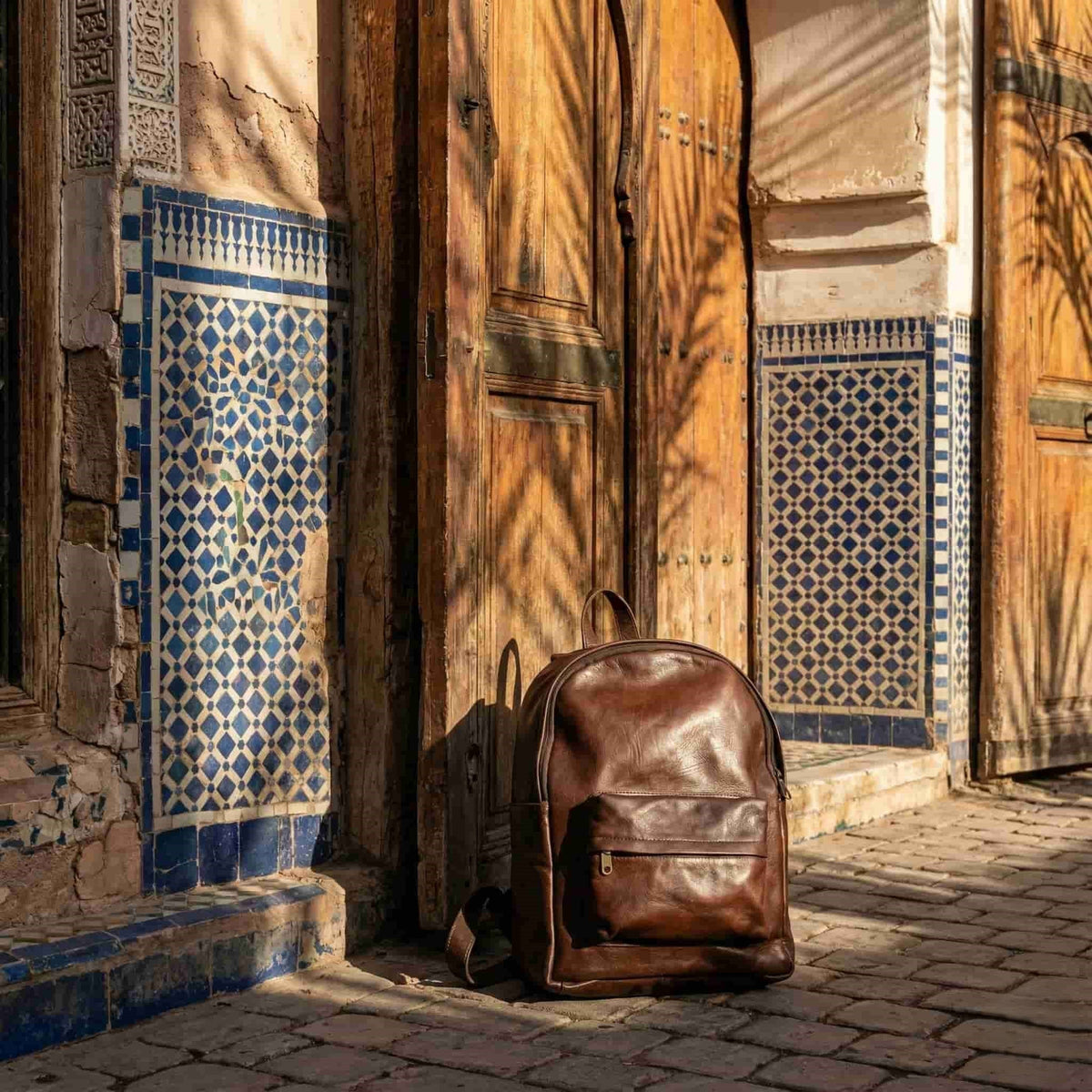 Minimalist Leather Backpack – Handmade Everyday Brown Bag