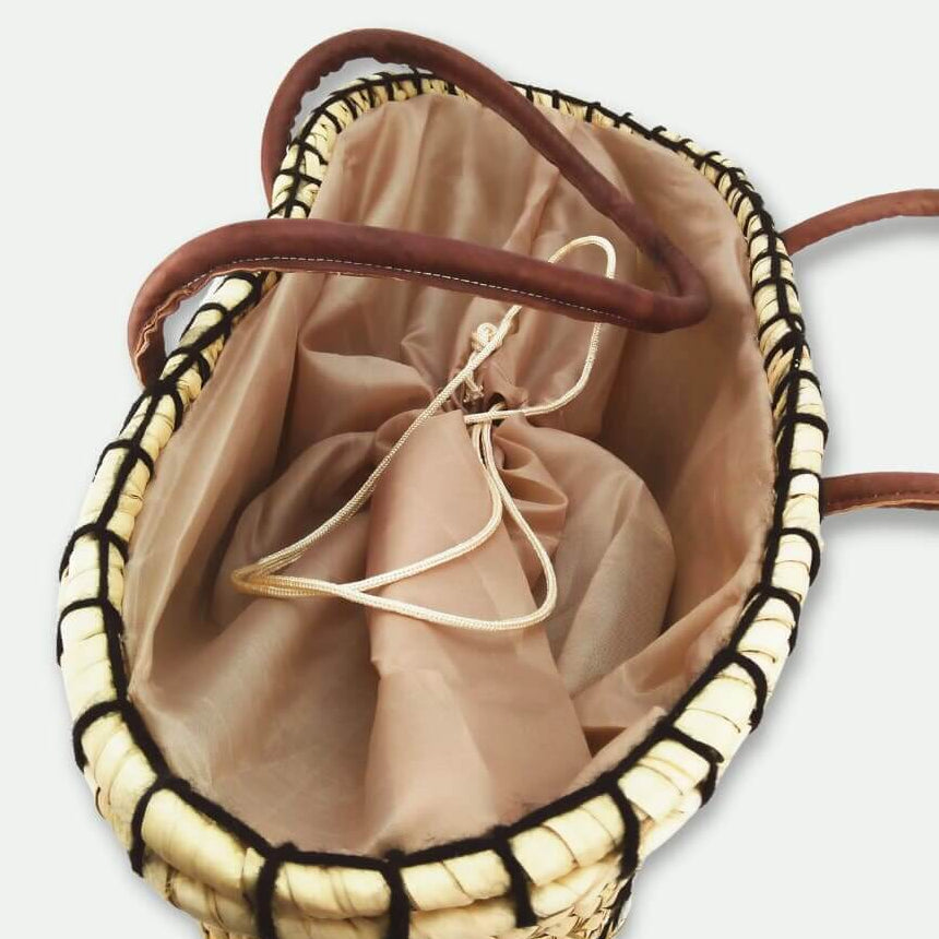 Evil Eye Straw Tote Bag