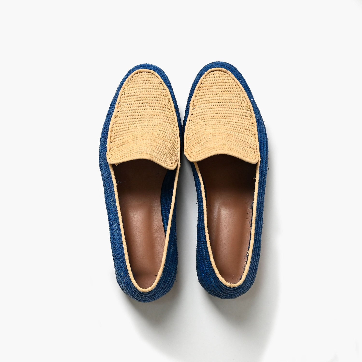 Handwoven Raffia Loafers – Minimalist Moroccan Summer Shoes