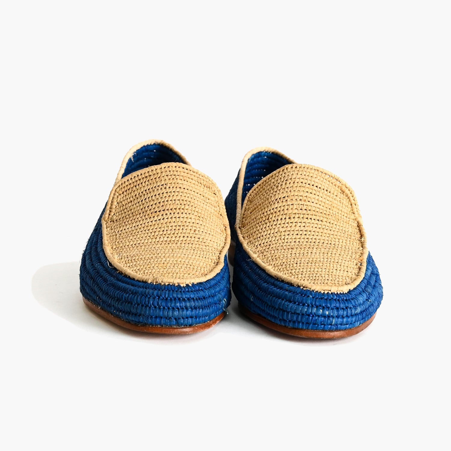 Handwoven Raffia Loafers – Minimalist Moroccan Summer Shoes