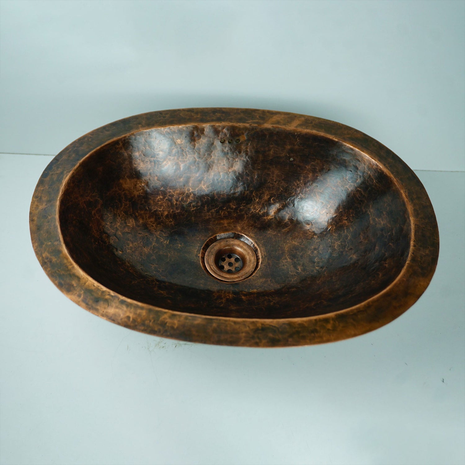 Oil Rubbed Bronze Bathroom Sink, Oval Vintage Handcrafted Drop in Sink