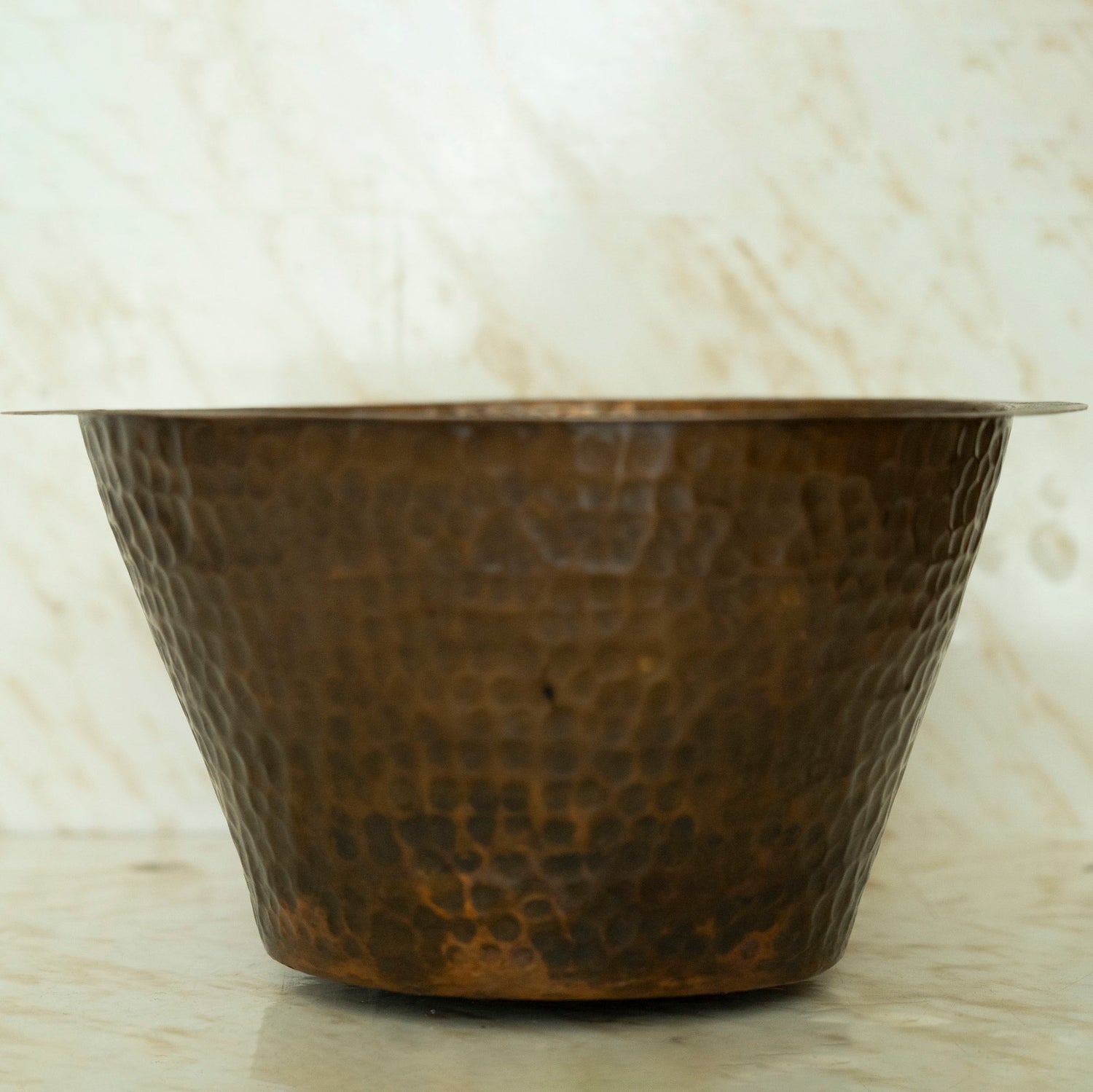 Round Copper Bar Sink, Hammered copper round sink Including drain