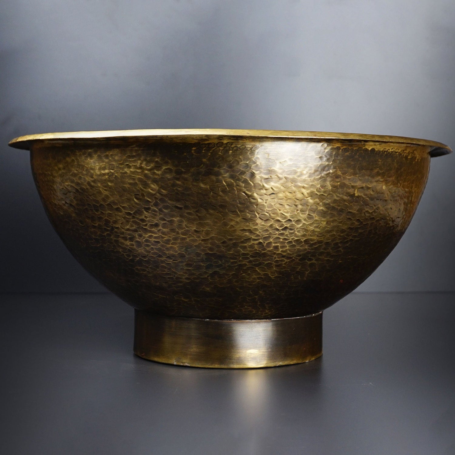 Rustic Brass Vessel sink for Bathroom, Hammered Antique Brass Wash Basin