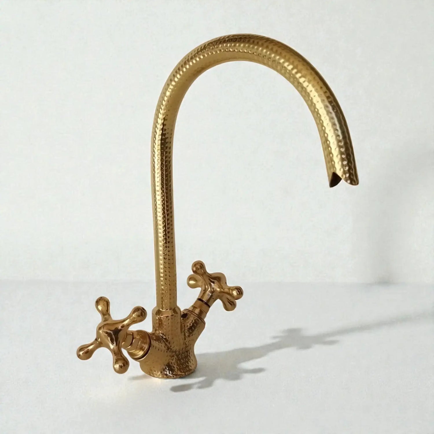 Handmade copper kitchen faucet