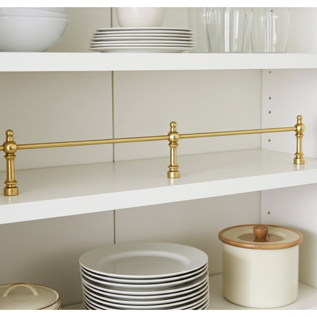 Solid Brass Gallery Rail – Unlacquered Brass Shelf Railing for Cabinets