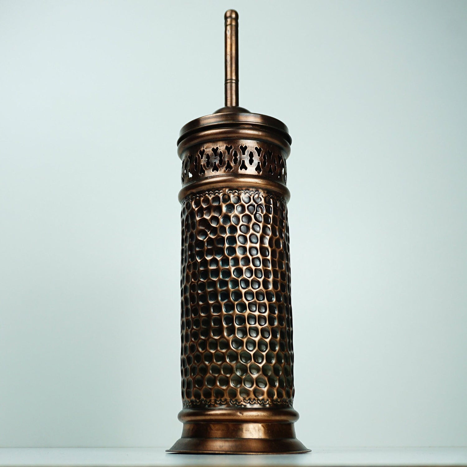 Toilet Brush Brass Patina Engraved. Black Antique Brass Toilet Brush