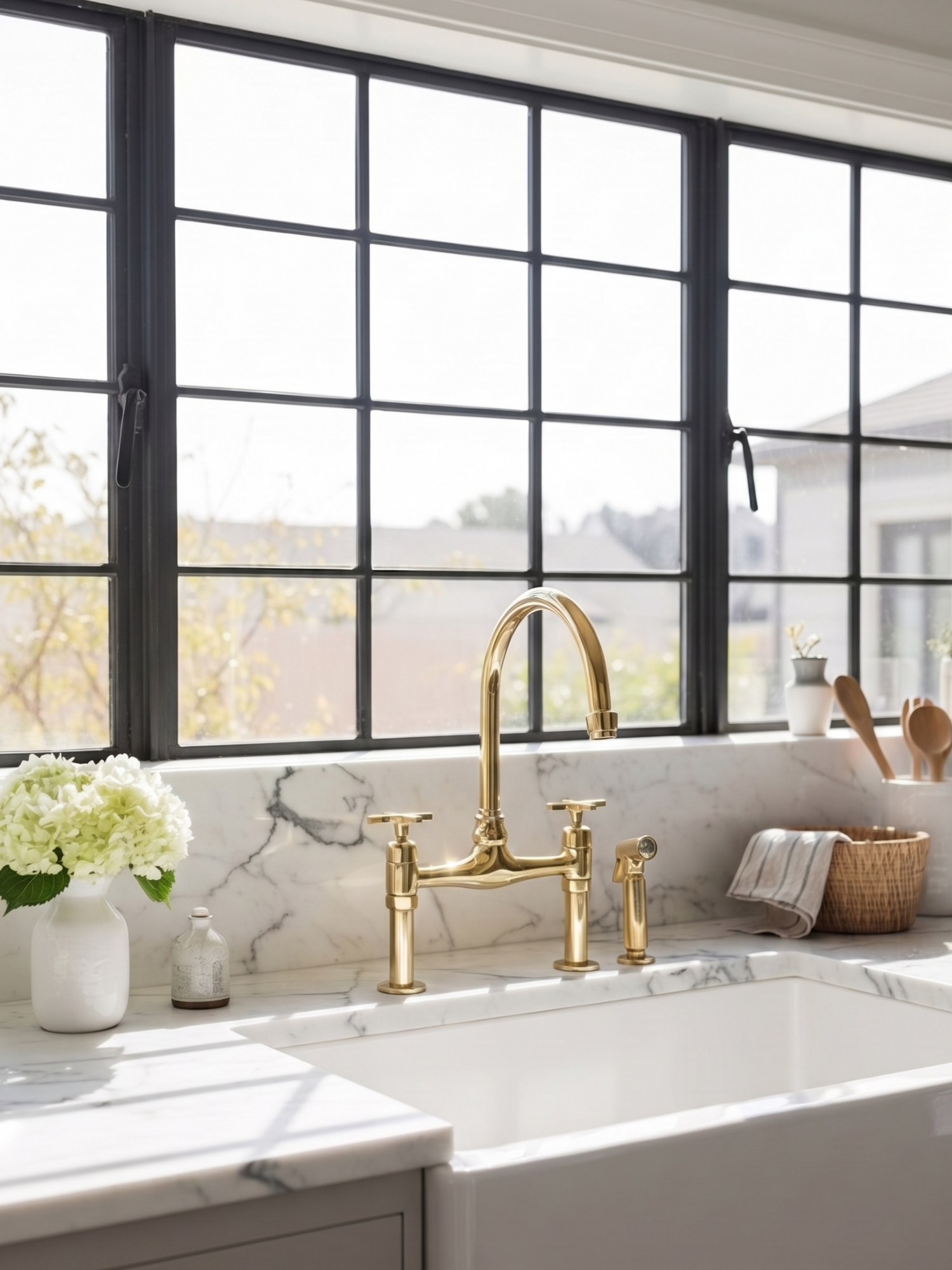 Unlacquered Brass Kitchen Faucet
