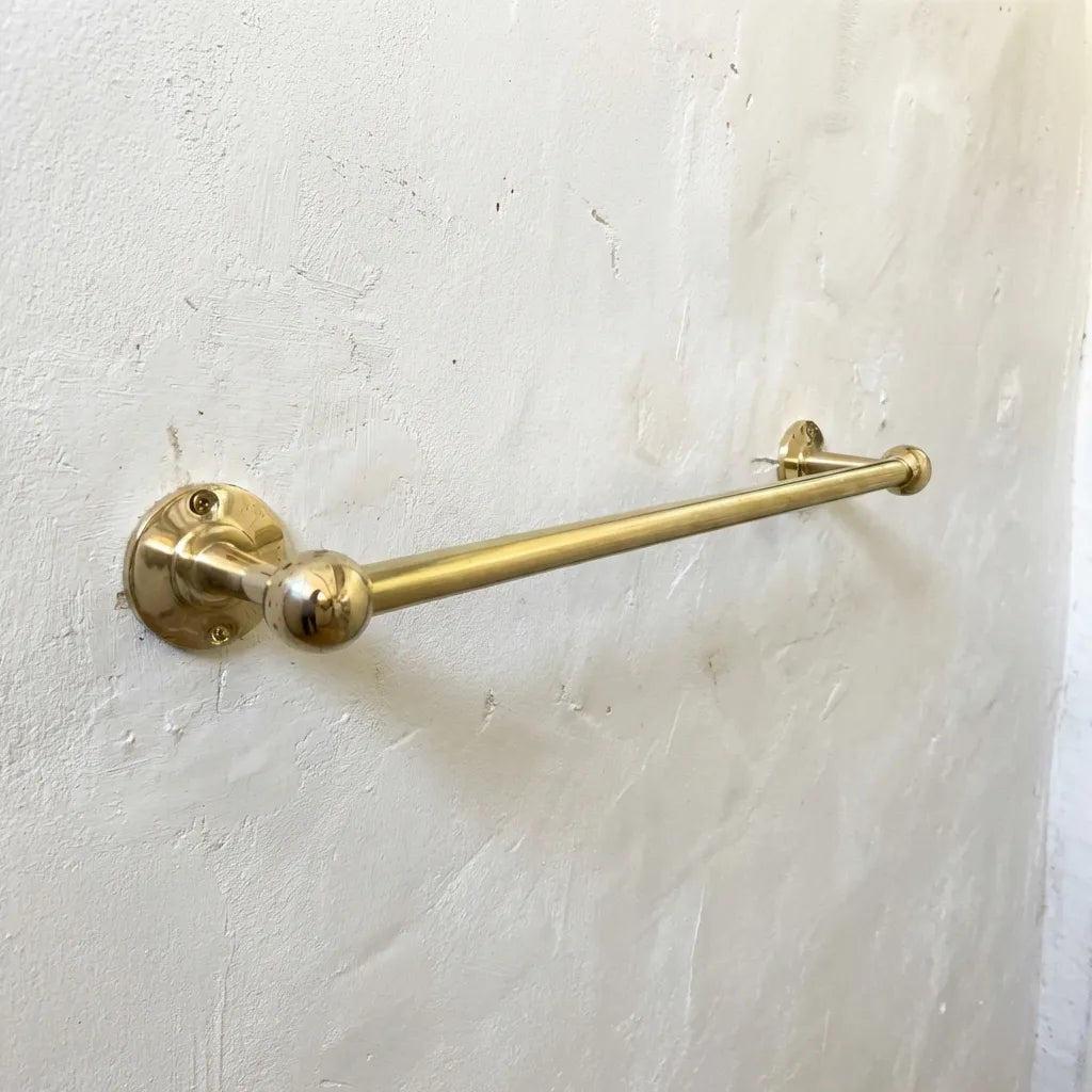 Unlacquered Brass Towel Rail – Wall Mounted Solid Brass Bathroom Towel Bar