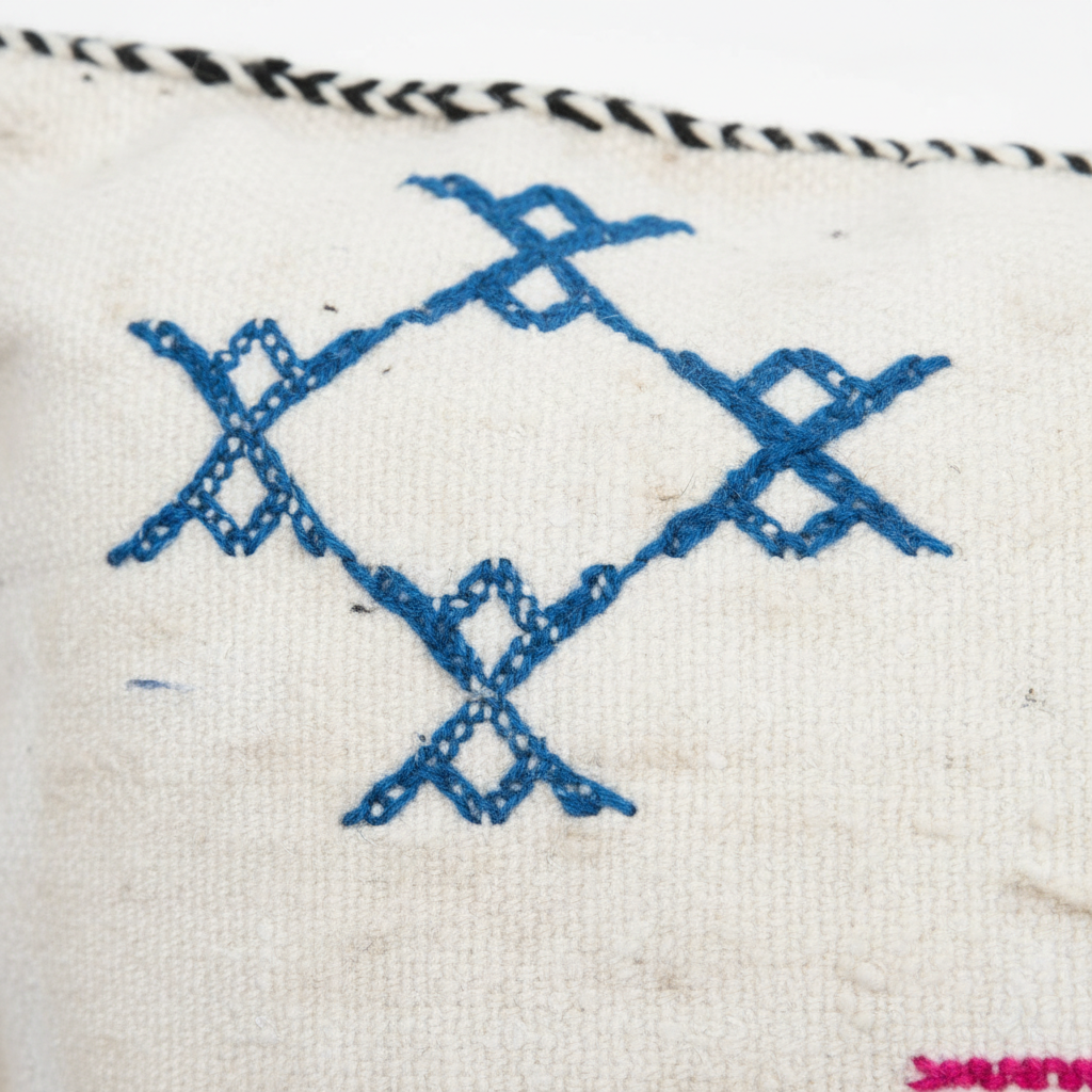Handwoven Geometric Cotton Throw Pillow Cover | Artisan Boho Cushion with Tassels | Multiple Sizes