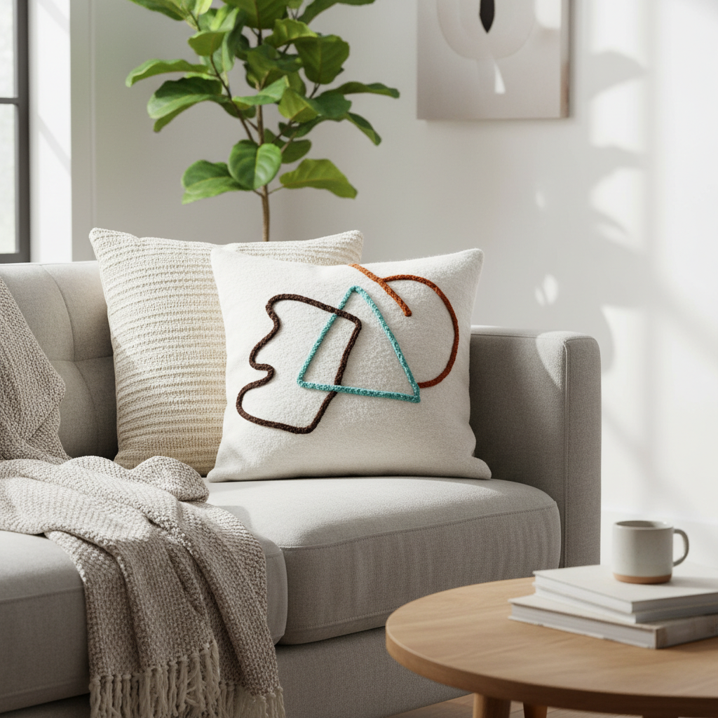 Minimalist Neutral Moroccan Pillow Cover