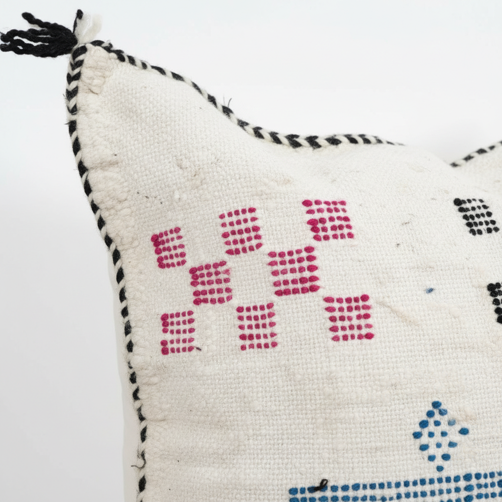 Handwoven Geometric Cotton Throw Pillow Cover | Artisan Boho Cushion | Multiple Sizes