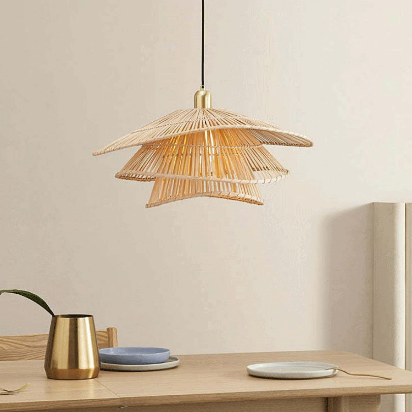 Wilby Tiered Bamboo Pendant Light