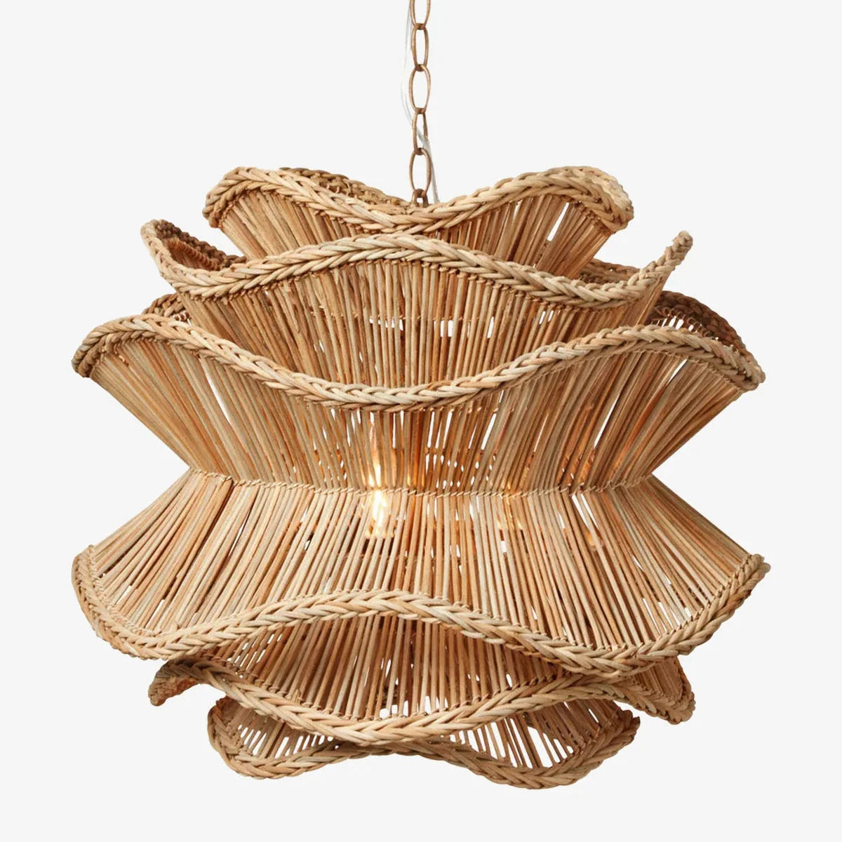 Alondra Rattan Wave Pendant Light