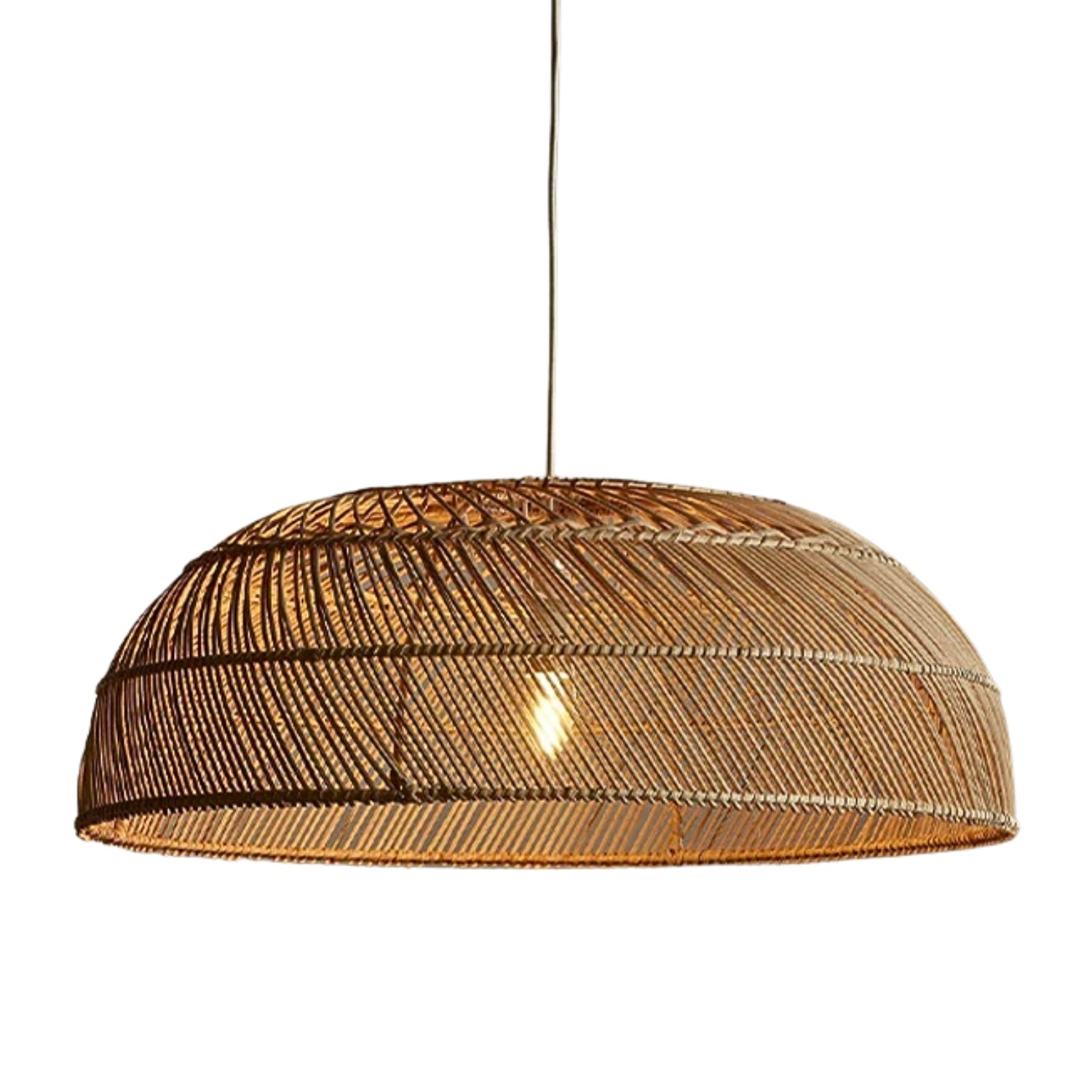 Amara Woven Dome Rattan Hanging Light