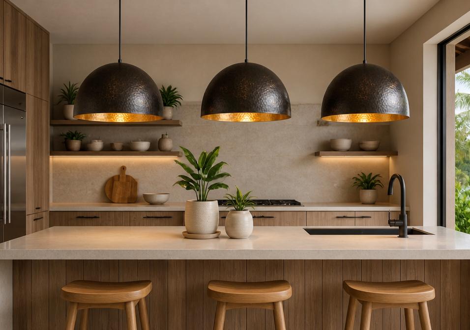 Antique Brass Dome Ceiling Lamp, Black Hammered Brass Pendant Light, Gold Interior Kitchen Island Fixture, Moody Modern Boho Hanging Light