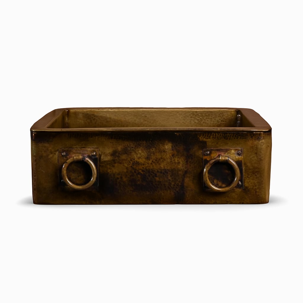 Hammered Copper Farmhouse Kitchen Sink