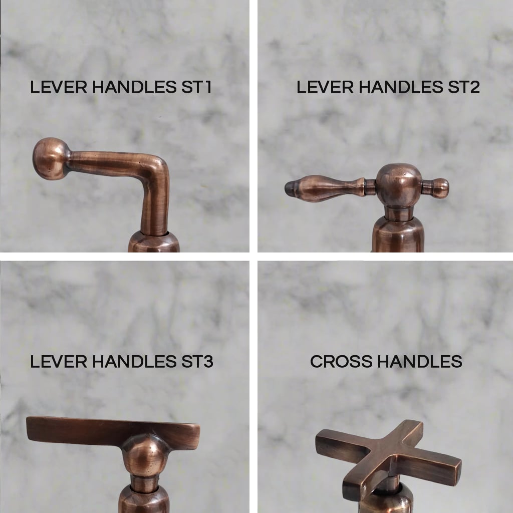 Antique Copper Bridge Kitchen Faucet