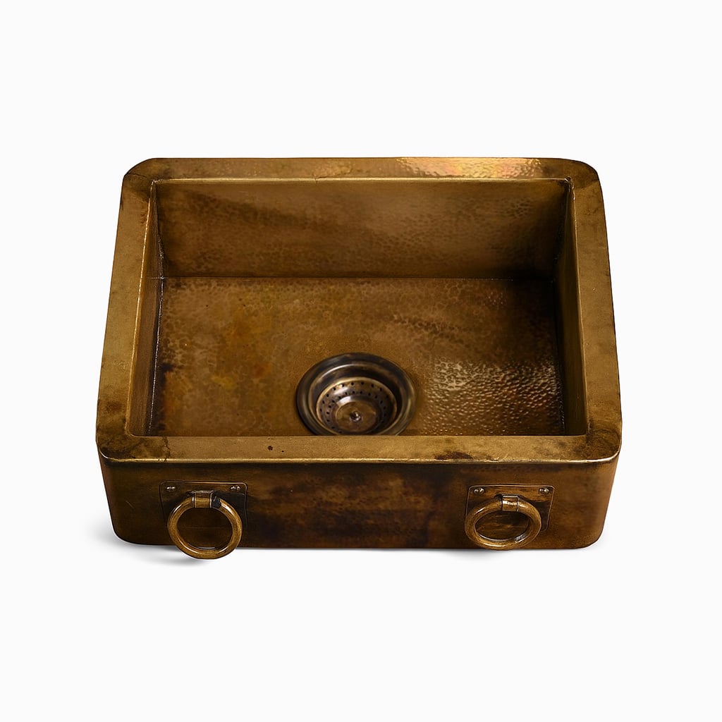 Hammered Copper Farmhouse Kitchen Sink