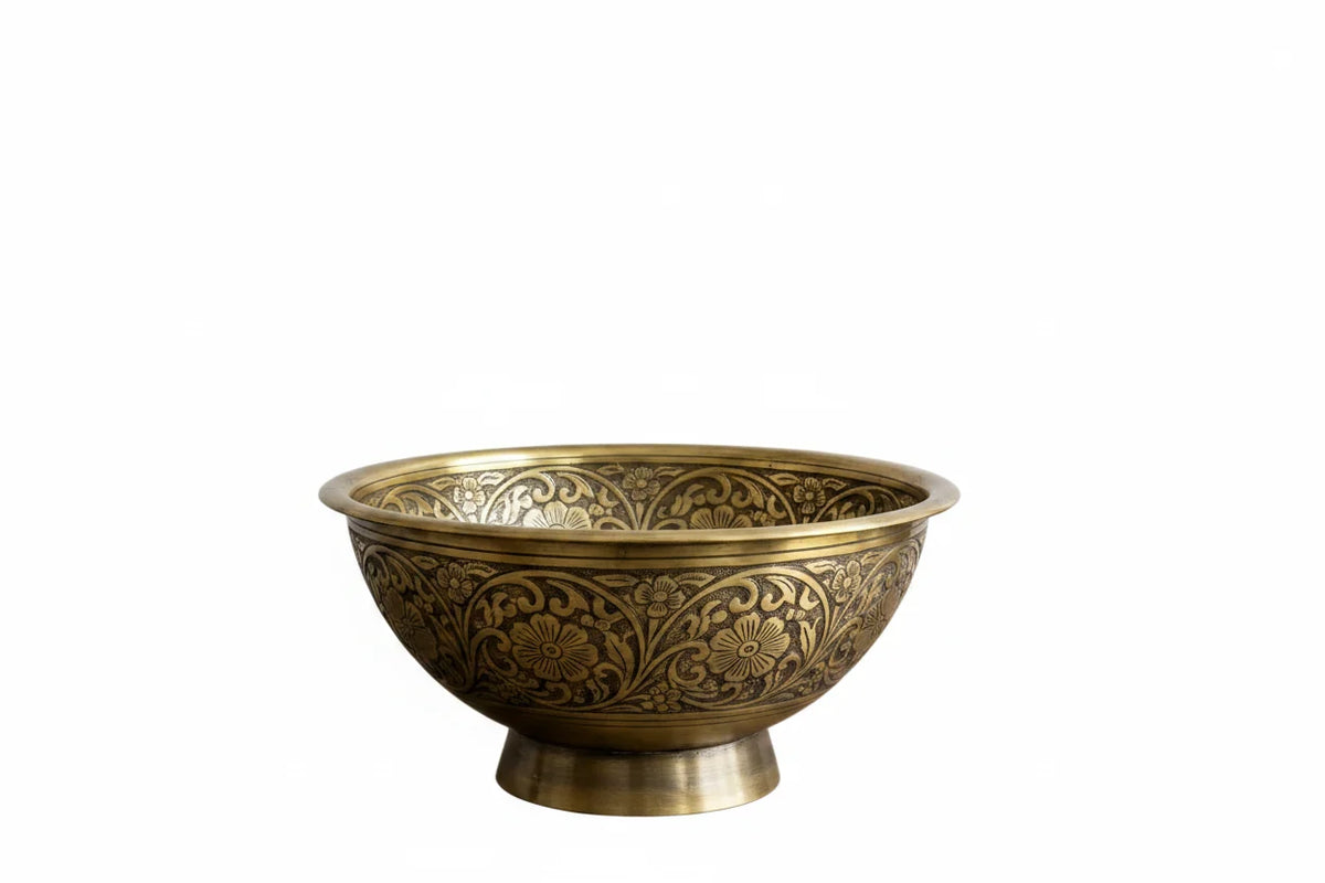Antique Hammered Brass Vessel Sink Top Mount Bathroom Vanity