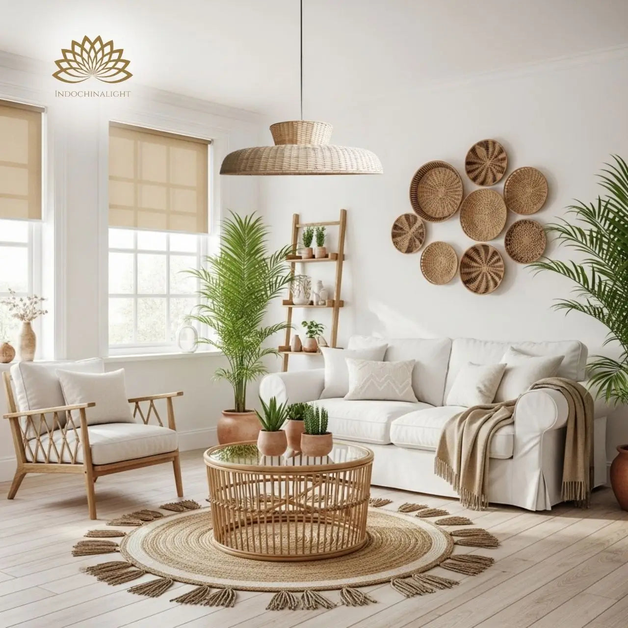Balla Wicker Rattan Pendant Light