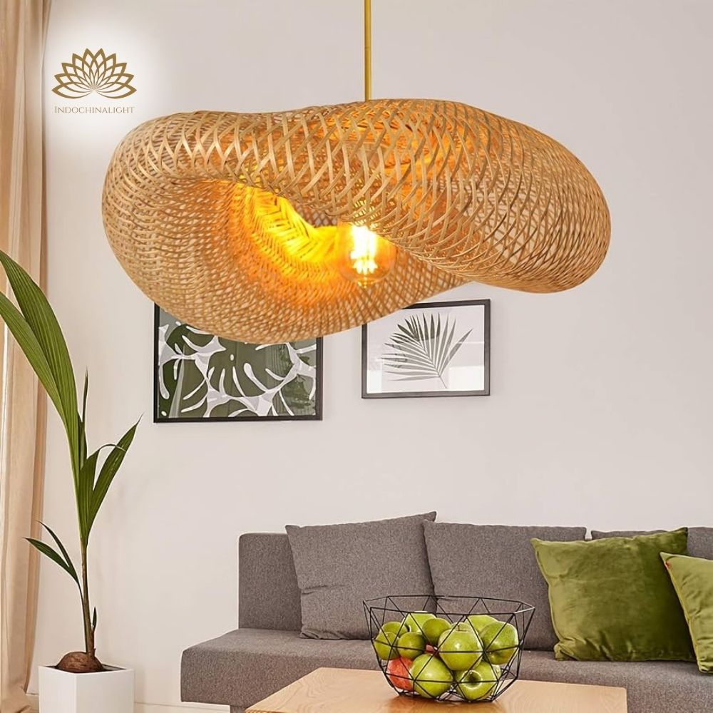 Pattranan Wabi Sabi Bamboo Woven Pendant Light