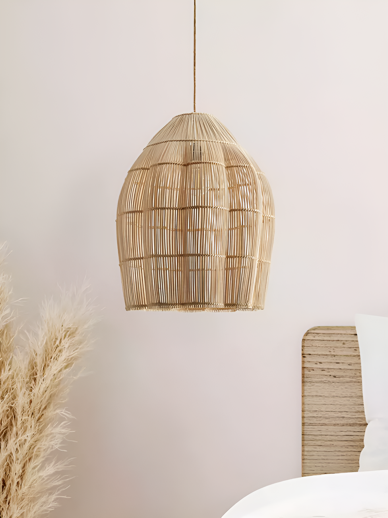 Dankia Coastal Rattan Pendant Light For Kitchen Island
