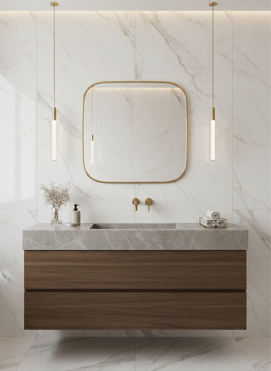 Varaudu Square Gold Mirror Handmade Brass Unlacquered Brass Mirror 369099648 - Antique Brass Bathroom Mirror, Vanity Wall Decor