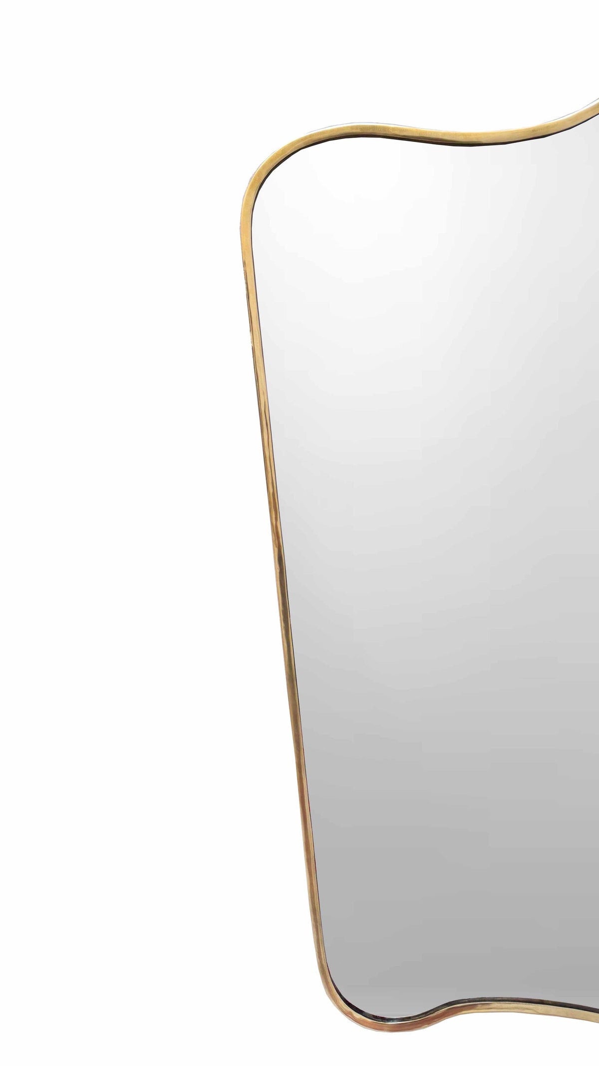 Varaudu Freeform Wall Mirror - Antique Brass Bathroom Mirror, Vanity Wall Decor