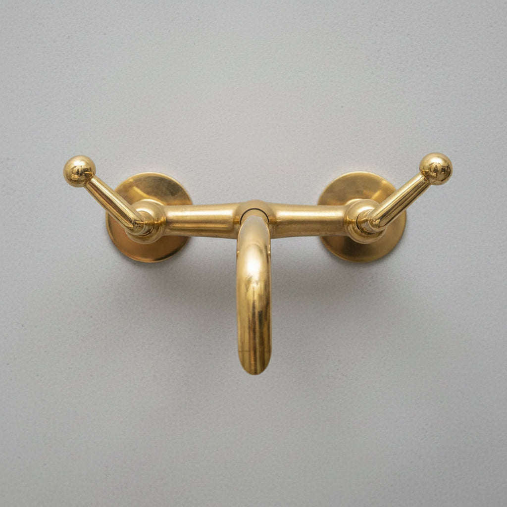 Wall Mounted Faucet - Unlacquered Brass Bathroom Faucet