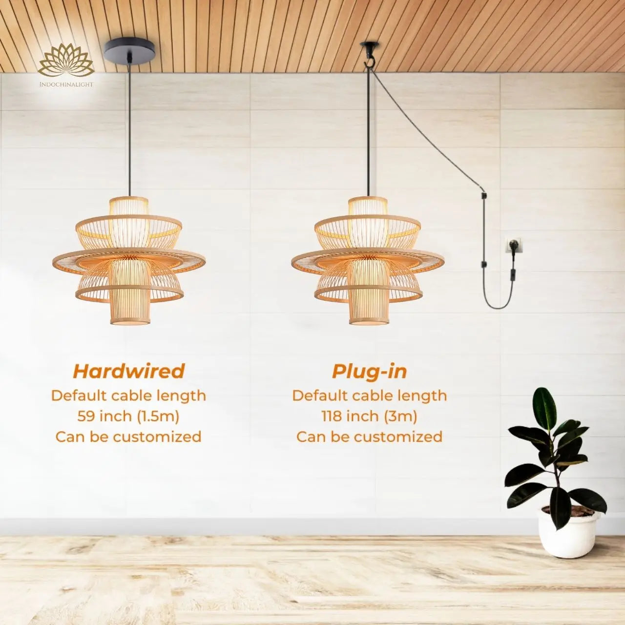 Bayou Wabi Sabi Tiered Bamboo Pendant Light